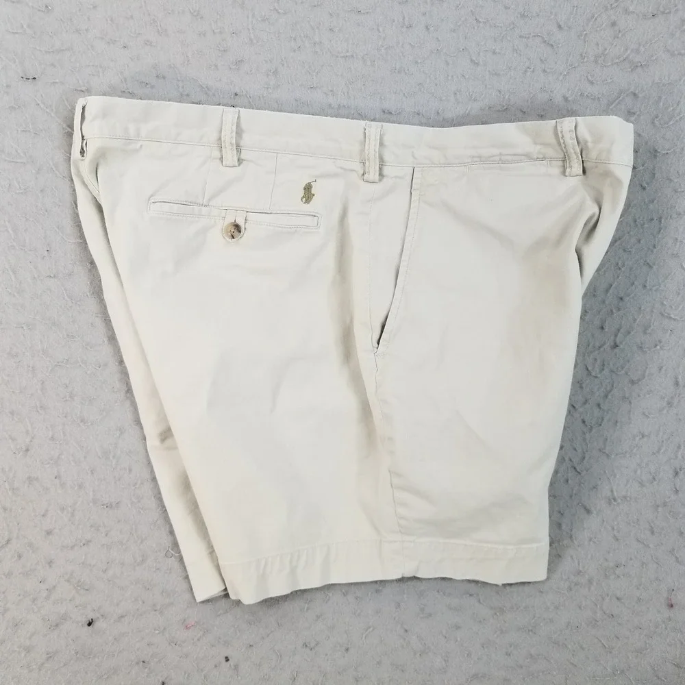 Polo Ralph Lauren Shorts Mens 38 Tan Chino Stretch Classic Fit 5.5 Inseam Khaki